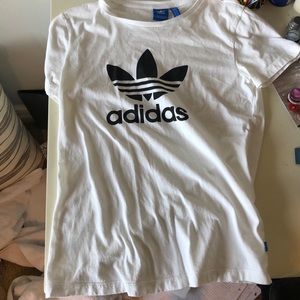 white adidas t-shirt